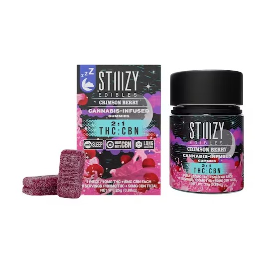 CRIMSON BERRY – 2:1 THC:CBN GUMMIES (100mg THC + 50mg CBN)