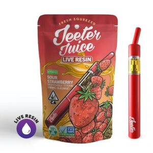 Jeeter Juice Disposable Live Resin Straw – Sour Strawberry
